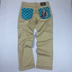 Y2K Coogi Cargo Embroidered Sailboat Pants Size 34